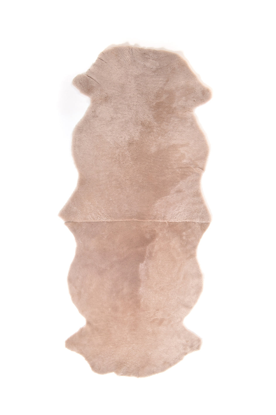 Double Merino Sheepskin Rug in Beige cut out