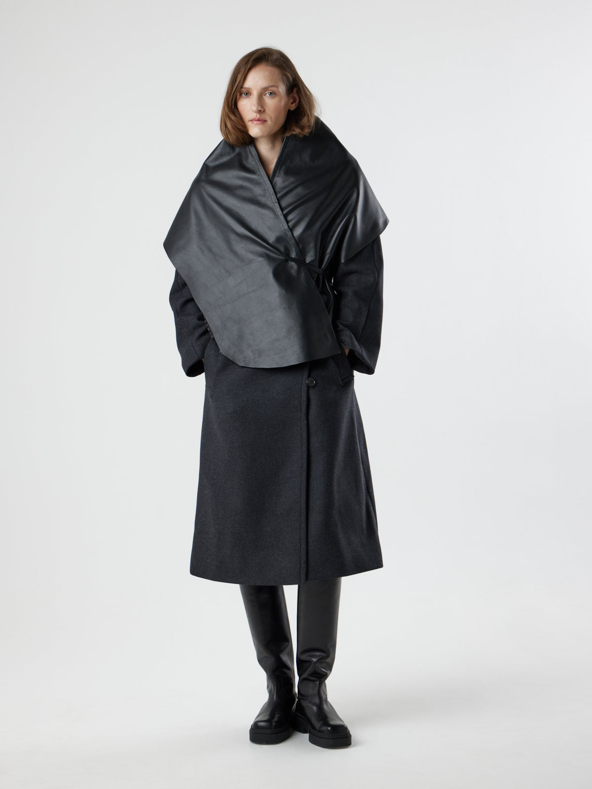 Leather Shawl Scarf