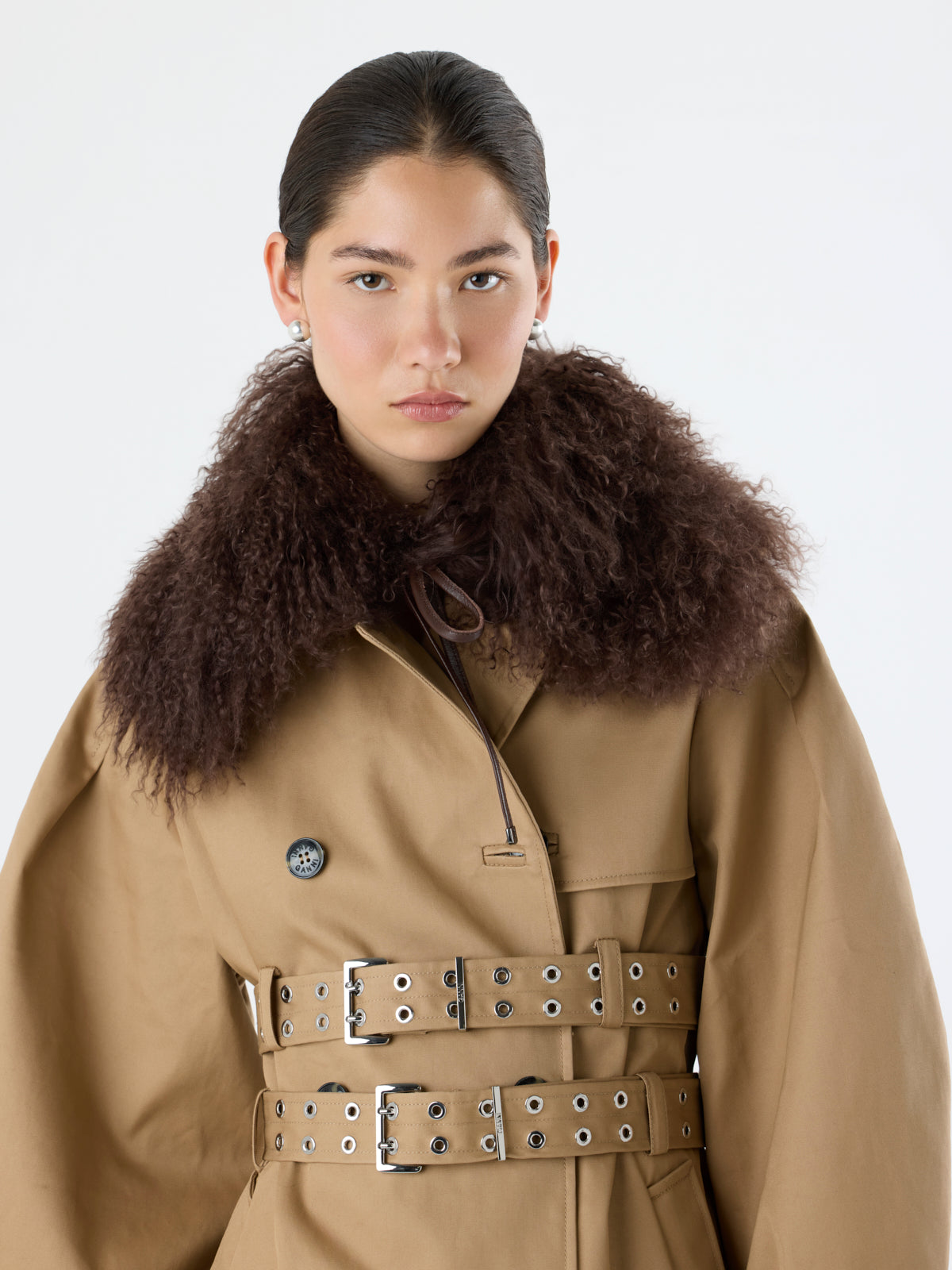 Mongolian Shearling Collar scarf