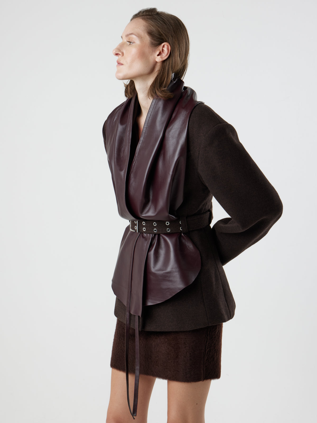 Leather Shawl Scarf