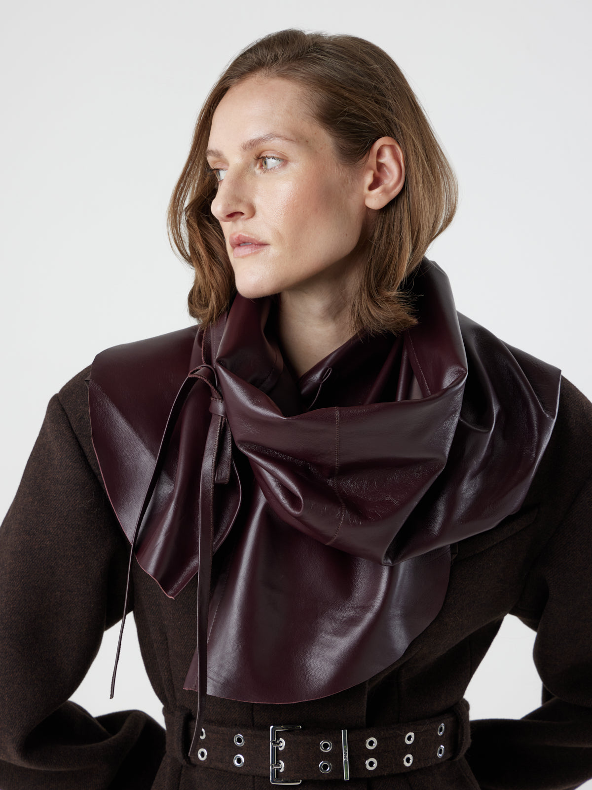 Leather Shawl Scarf