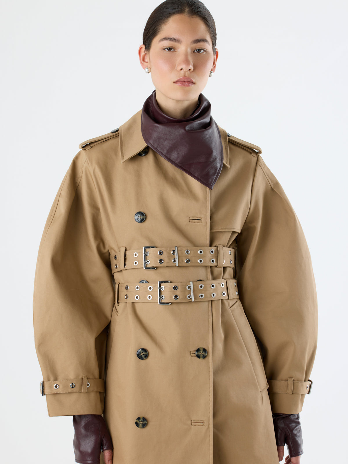 Leather Triangle Scarf