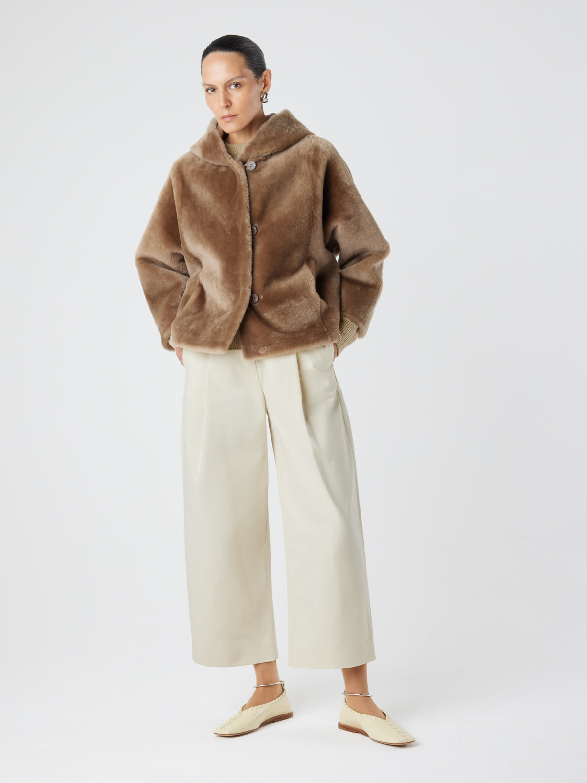Hooded Shearling Jacket