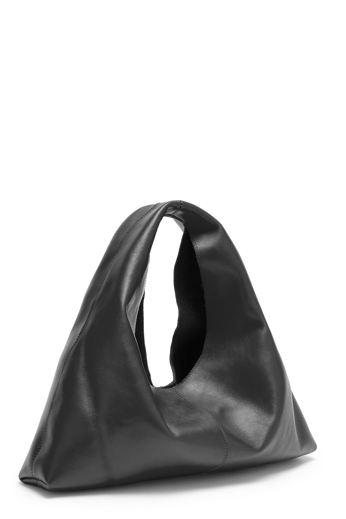 Clara Small Black Leather Shoulder Bag | Bags | Gushlow & Cole - cut out of bag side on