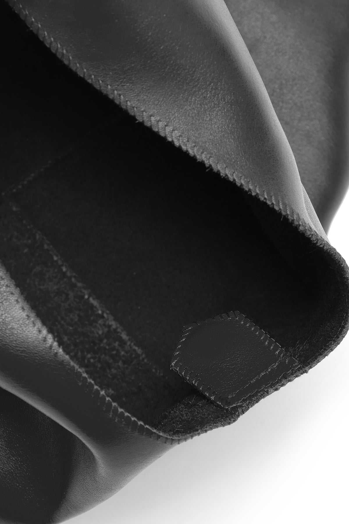Clara Small Black Leather Shoulder Bag | Bags | Gushlow & Cole - cut out of bag close up