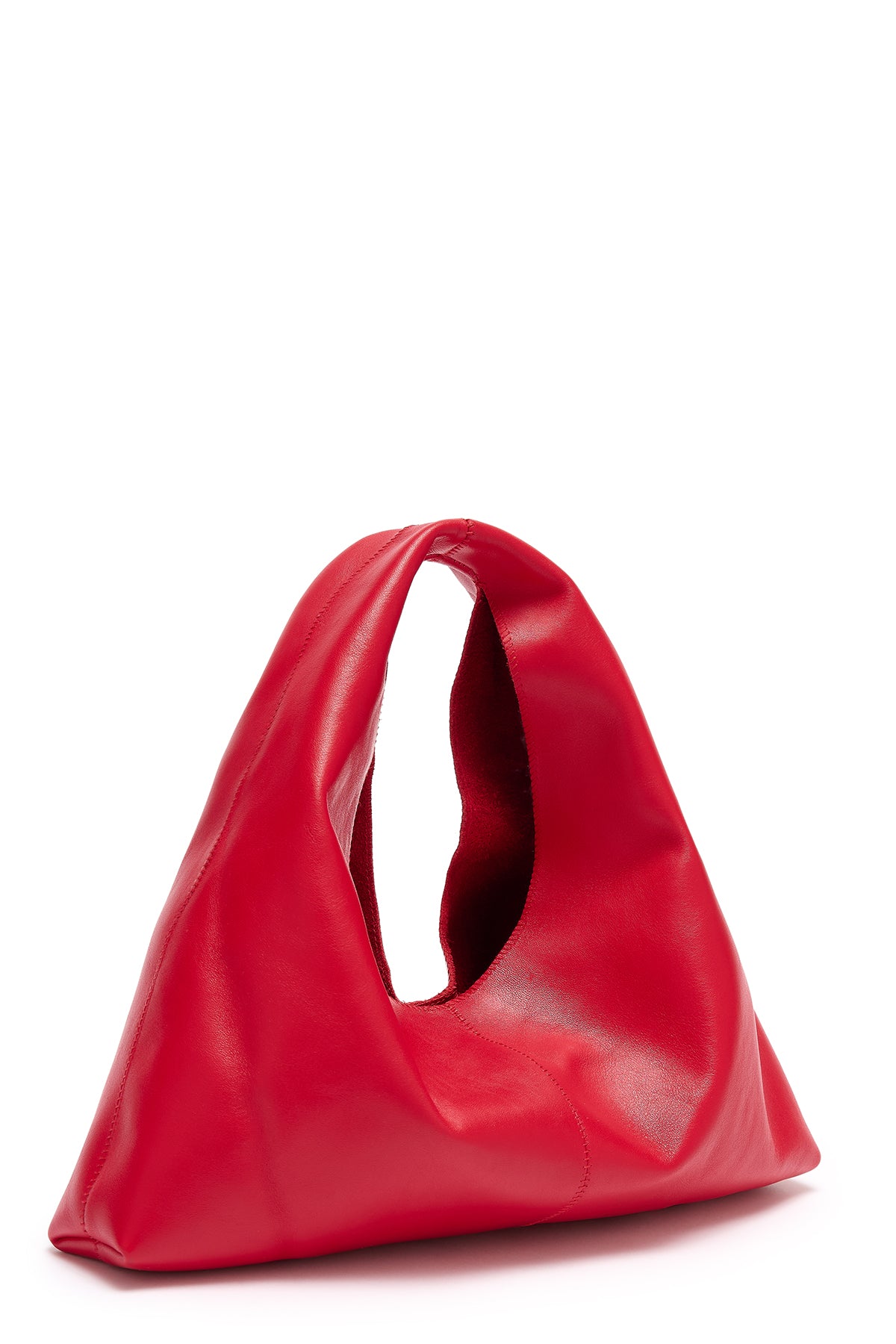 Clara Small Red Leather Shoulder Bag | Bags | Gushlow & Cole - cut out of bag side on