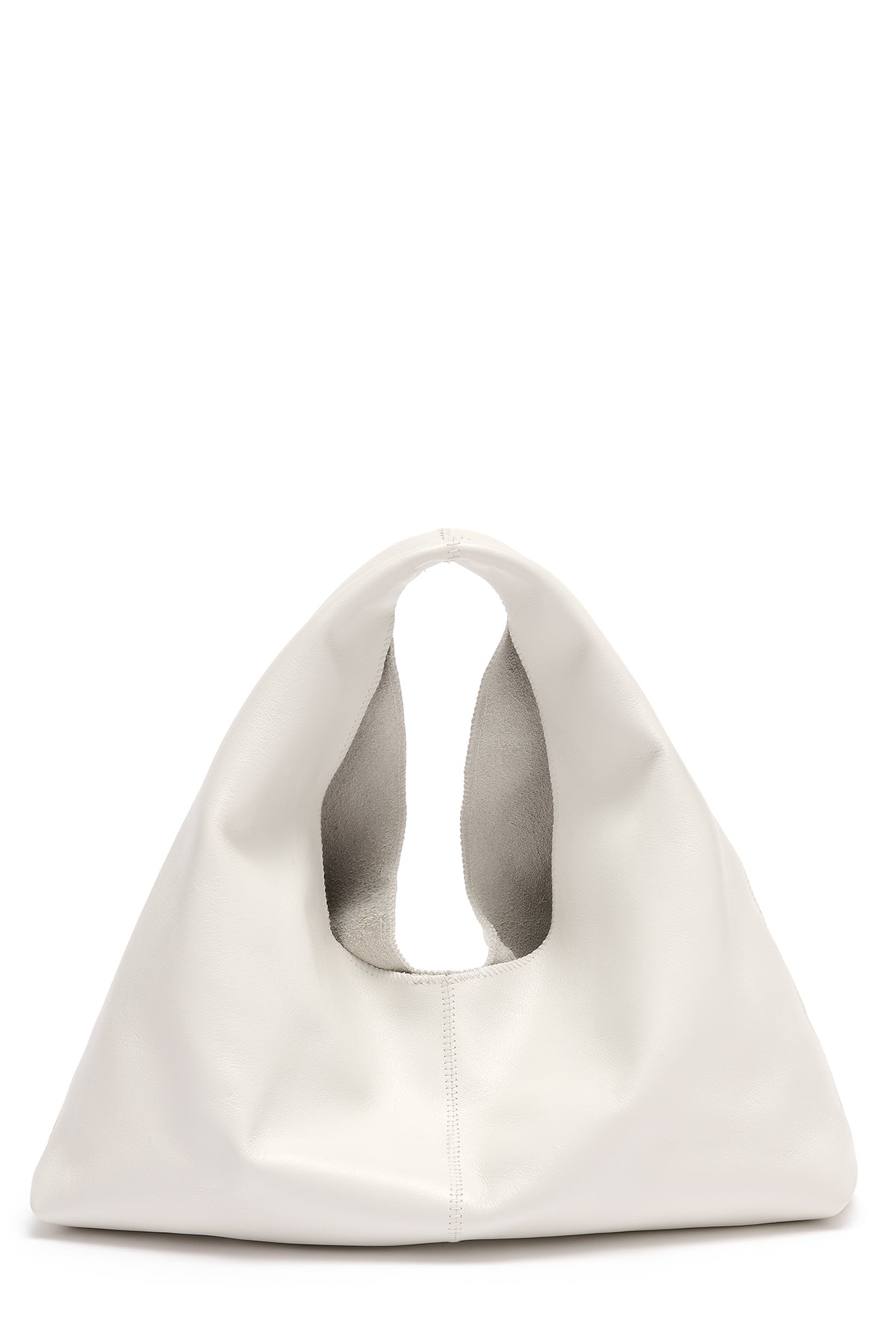Clara Small White Leather Shoulder Bag | Bags | Gushlow & Cole - cut out of bag front on