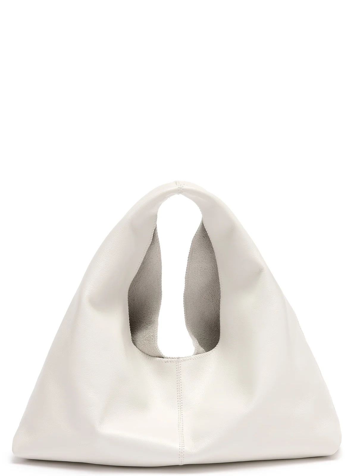 Clara Small White Leather Shoulder Bag | Bags | Gushlow & Cole - cut out of bag front on