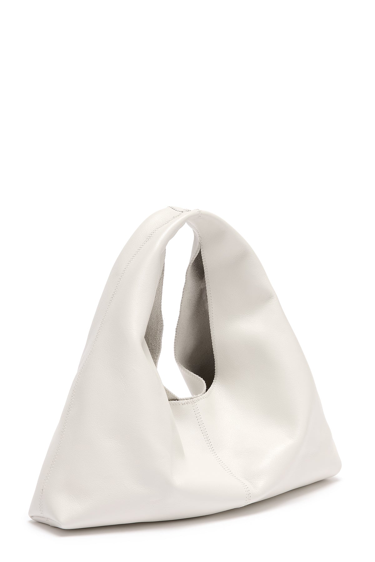 Clara Small White Leather Shoulder Bag | Bags | Gushlow & Cole - cut out of bag side on