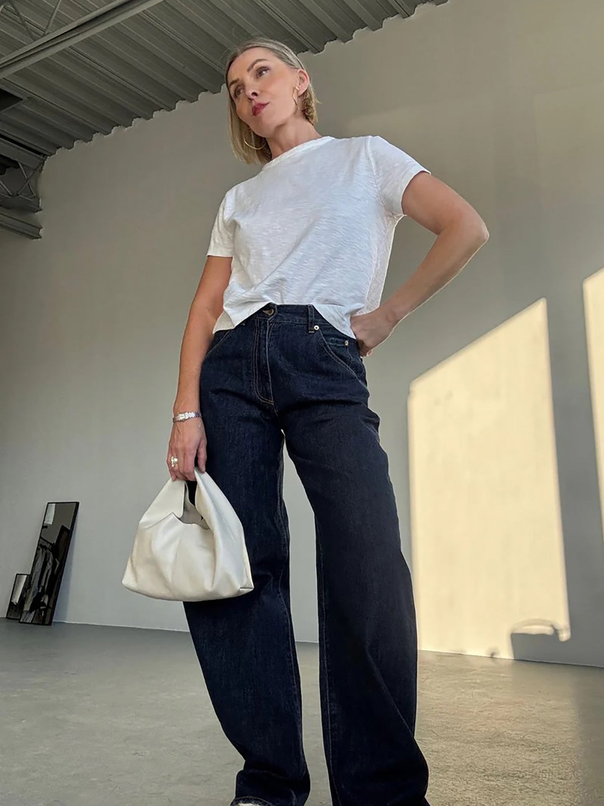 Clara Small White Leather Shoulder Bag | Bags | Gushlow & Cole - yara svalek styling bag