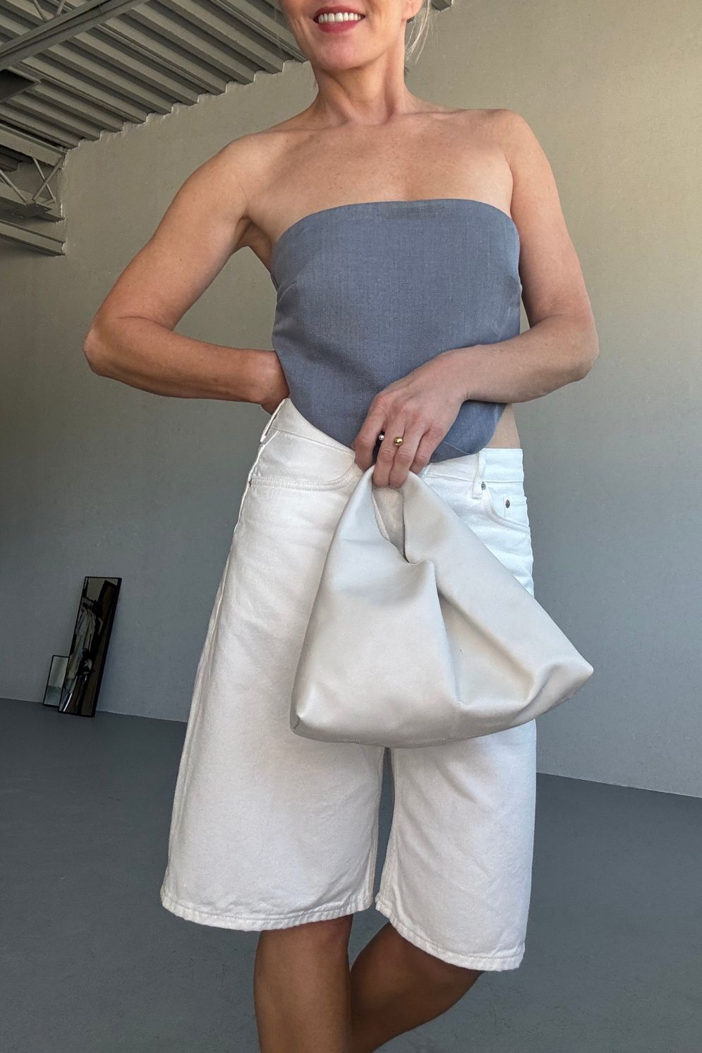 Clara Small White Leather Shoulder Bag | Bags | Gushlow & Cole - yara svalek styling bag