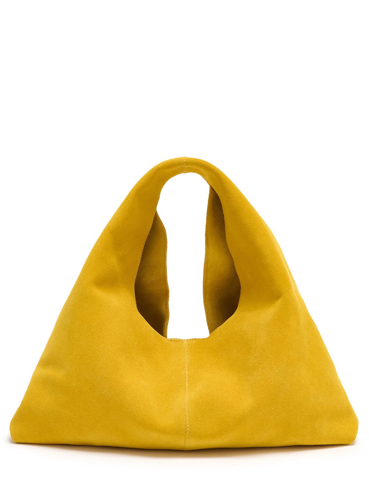 Clara Small Yellow Suede Shoulder Bag | Bags | Gushlow & Cole - cut out of bag front on