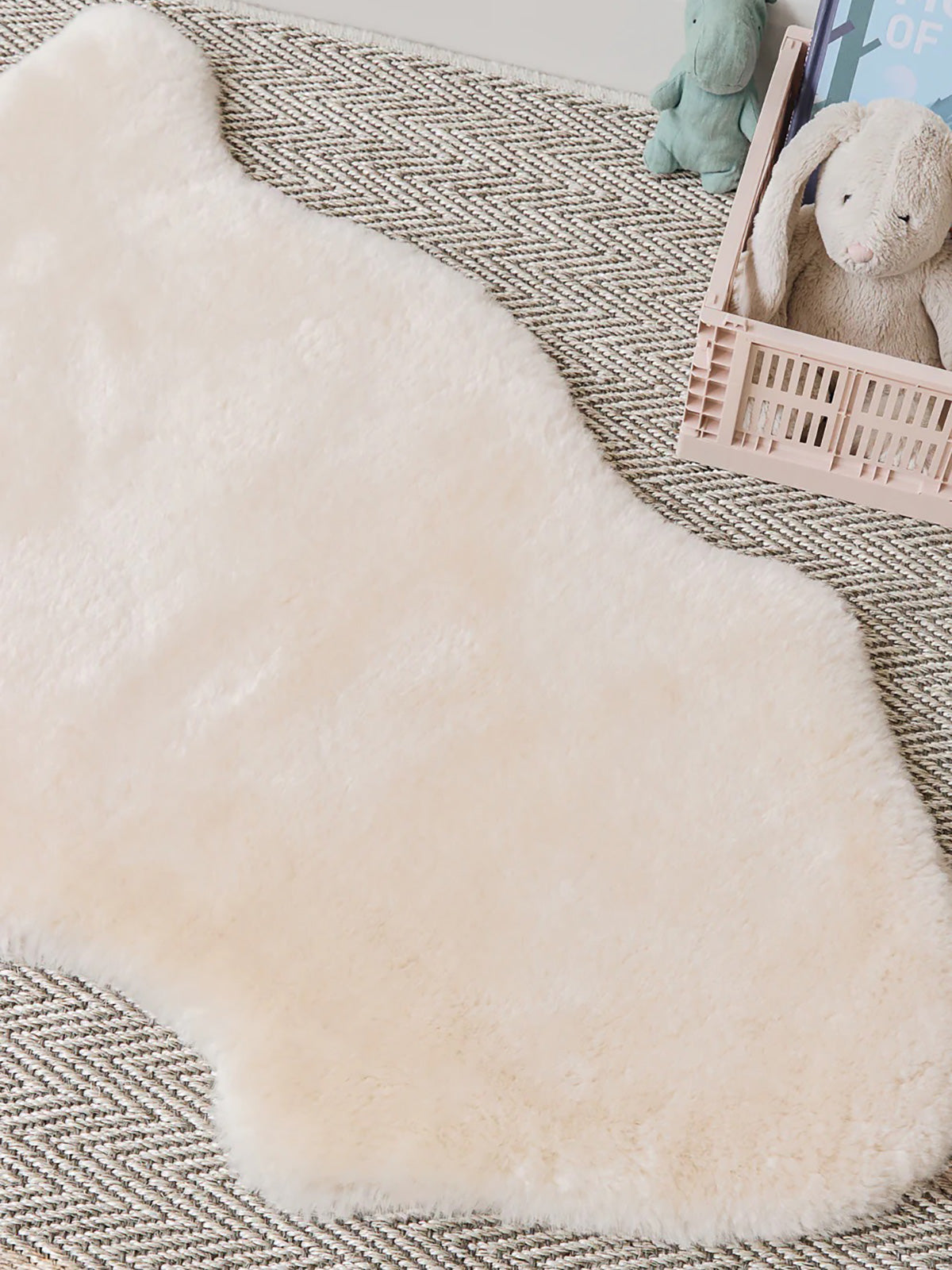 Cream Sheepskin Baby Rug | Kids | Gushlow & Cole - lifestyle image