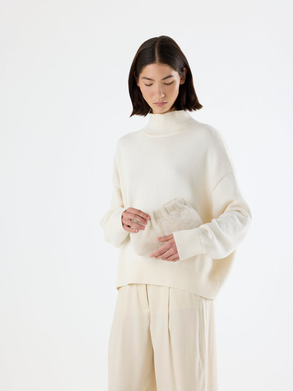 Mini Soft Shearling Clutch