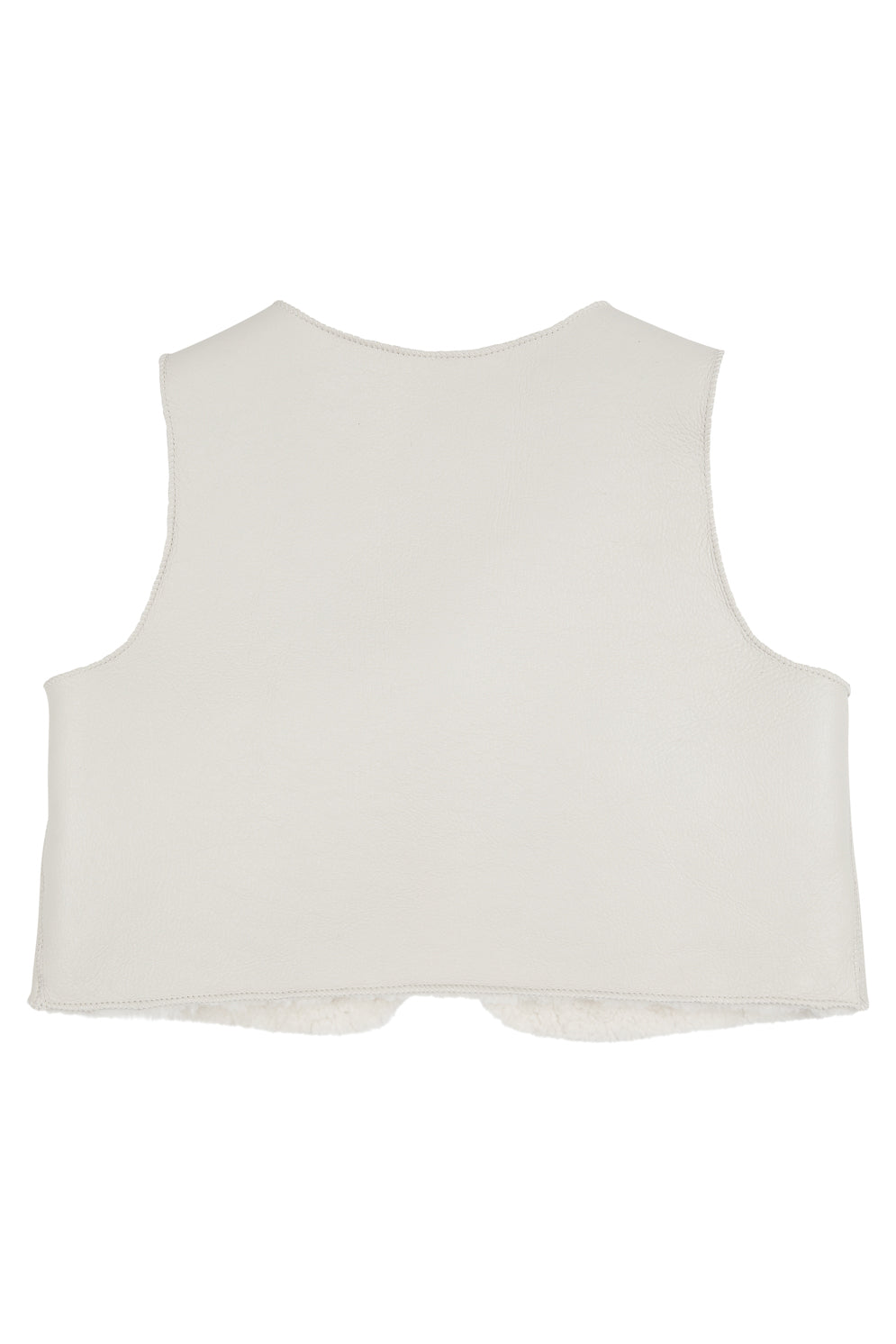 Edith White Shearling Heart Gilet | Kids | Gushlow & Cole-cut out back