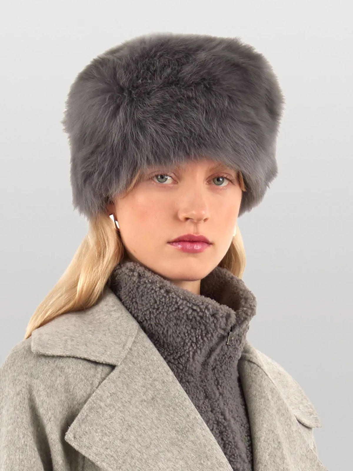 Cream Shearling Russian Hat | Womens | Gushlow & Cole-crop on model