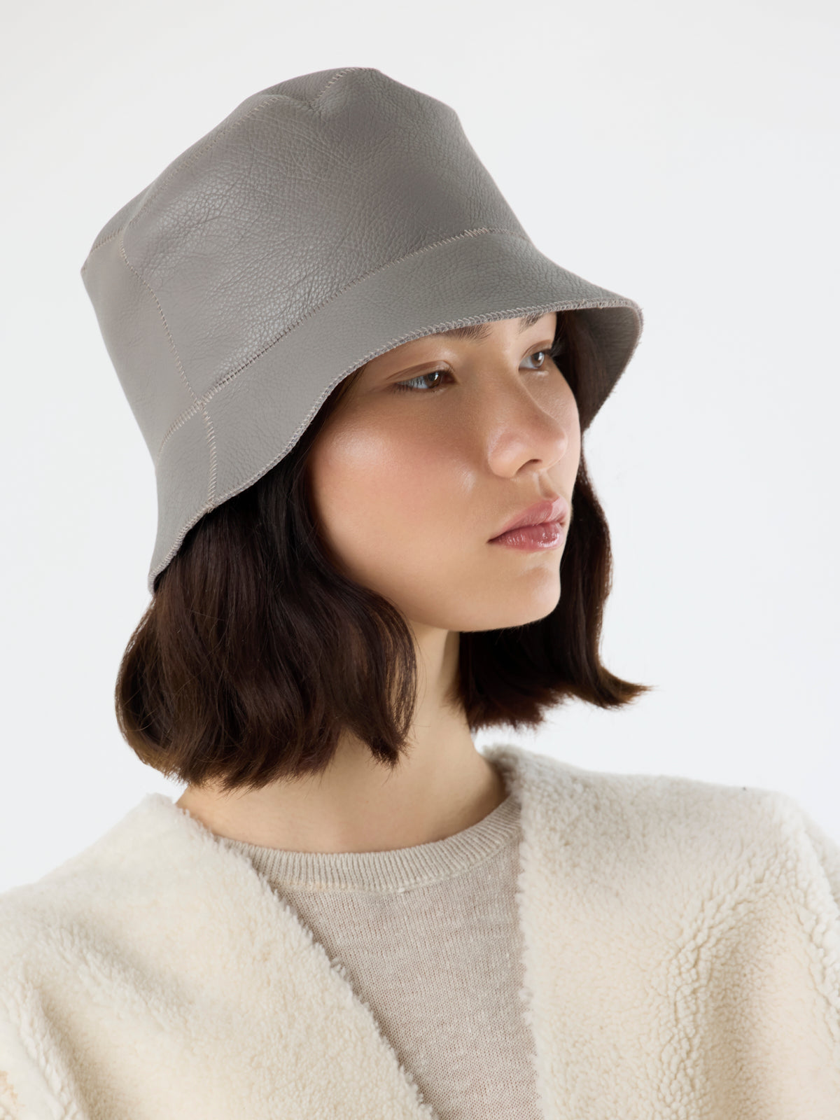 Leather Bucket Hat