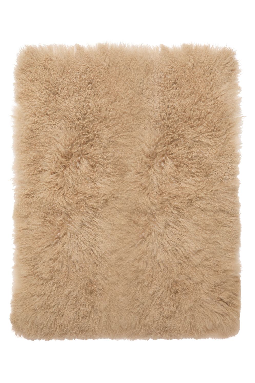 Large Camel Mongolian Shearling Throw | Home | Gushlow & Cole - cut out image