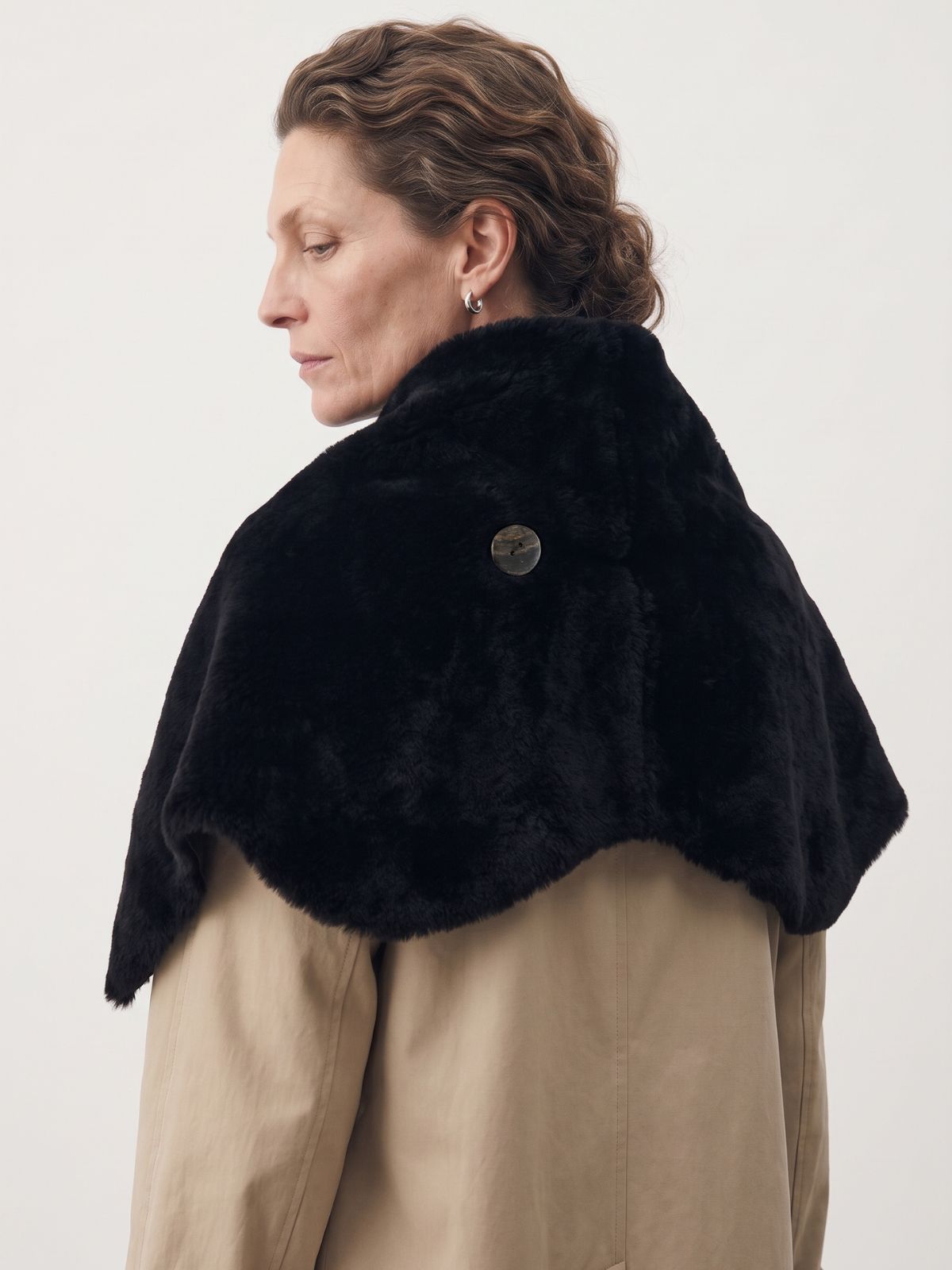 Large Merino Shearling Shawl