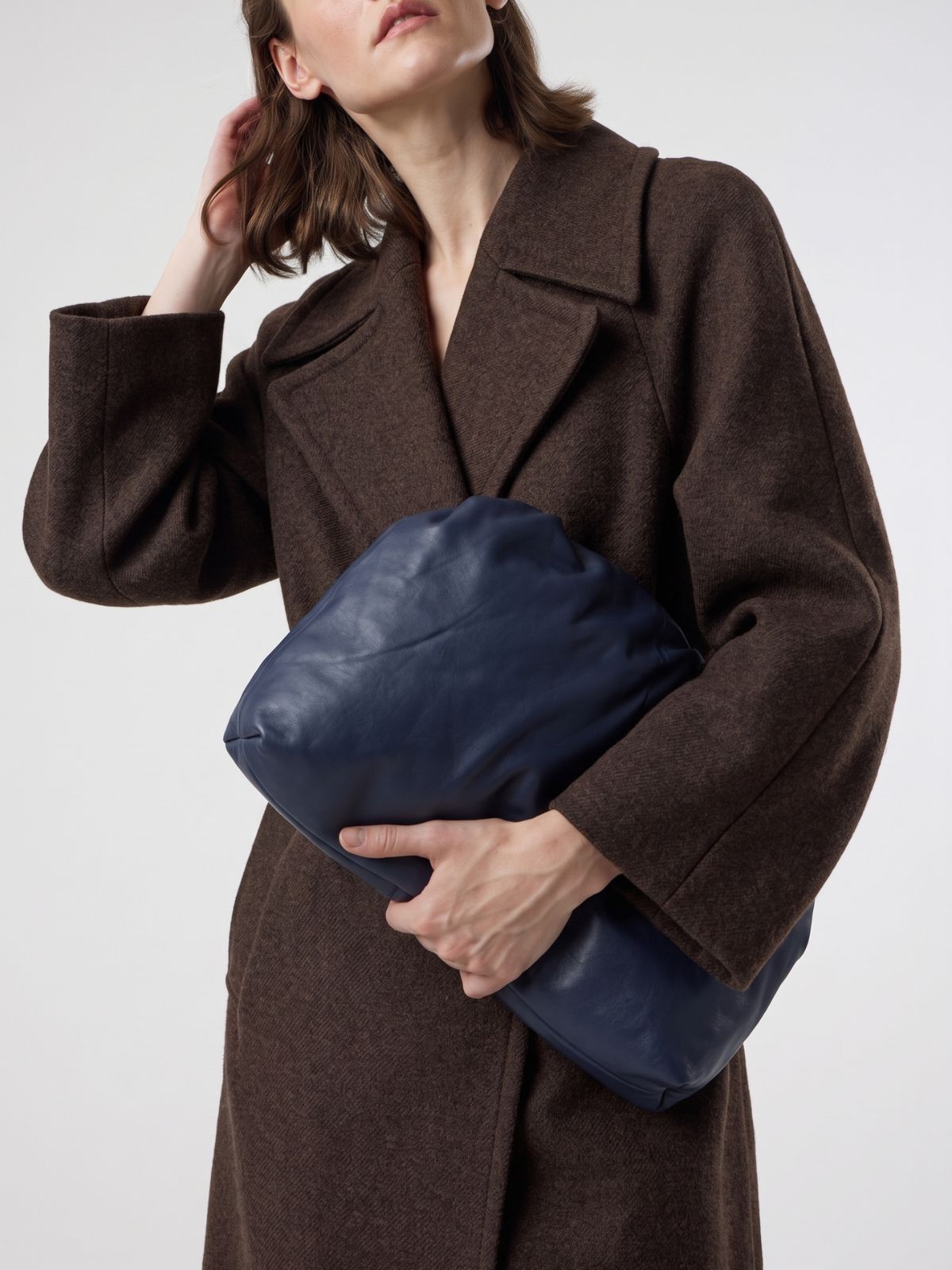 Large Soft Leather Clutch Bag