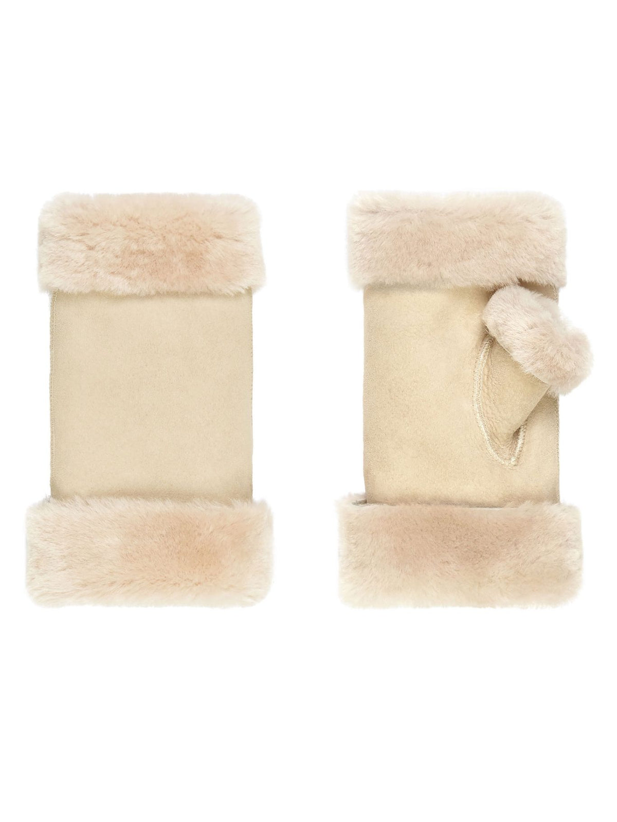 Fingerless Shearling Mittens