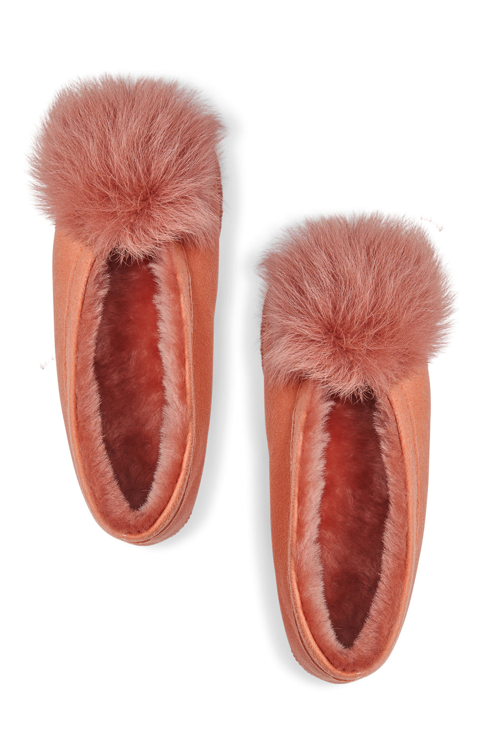 Margot Coral Shearling Slippers | Women | Gushlow & Cole - above
