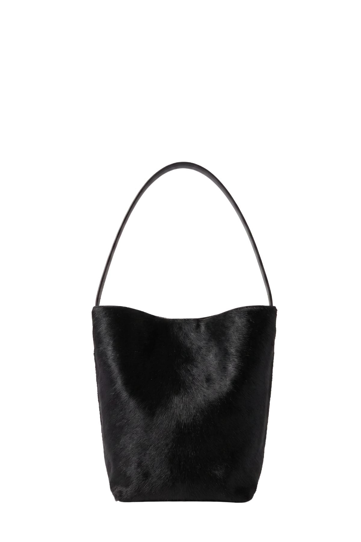 maye small black bucket tote bag by gushlow & cole on white background