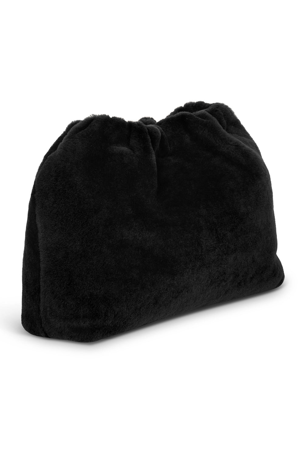 Merino Soft Black Shearling Clutch Bag | Womens | Gushlow & Cole - cut out side