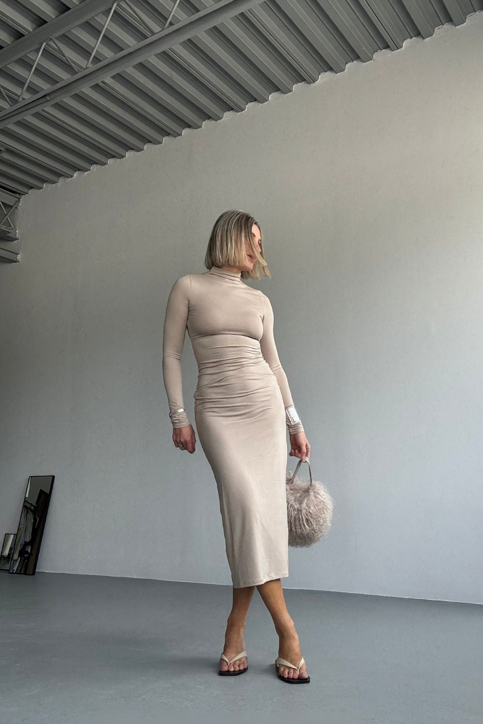 Mongolian Shearling Cream Saddle Bag | Bags | Gushlow & Cole - yara svalek styling mongolian bag