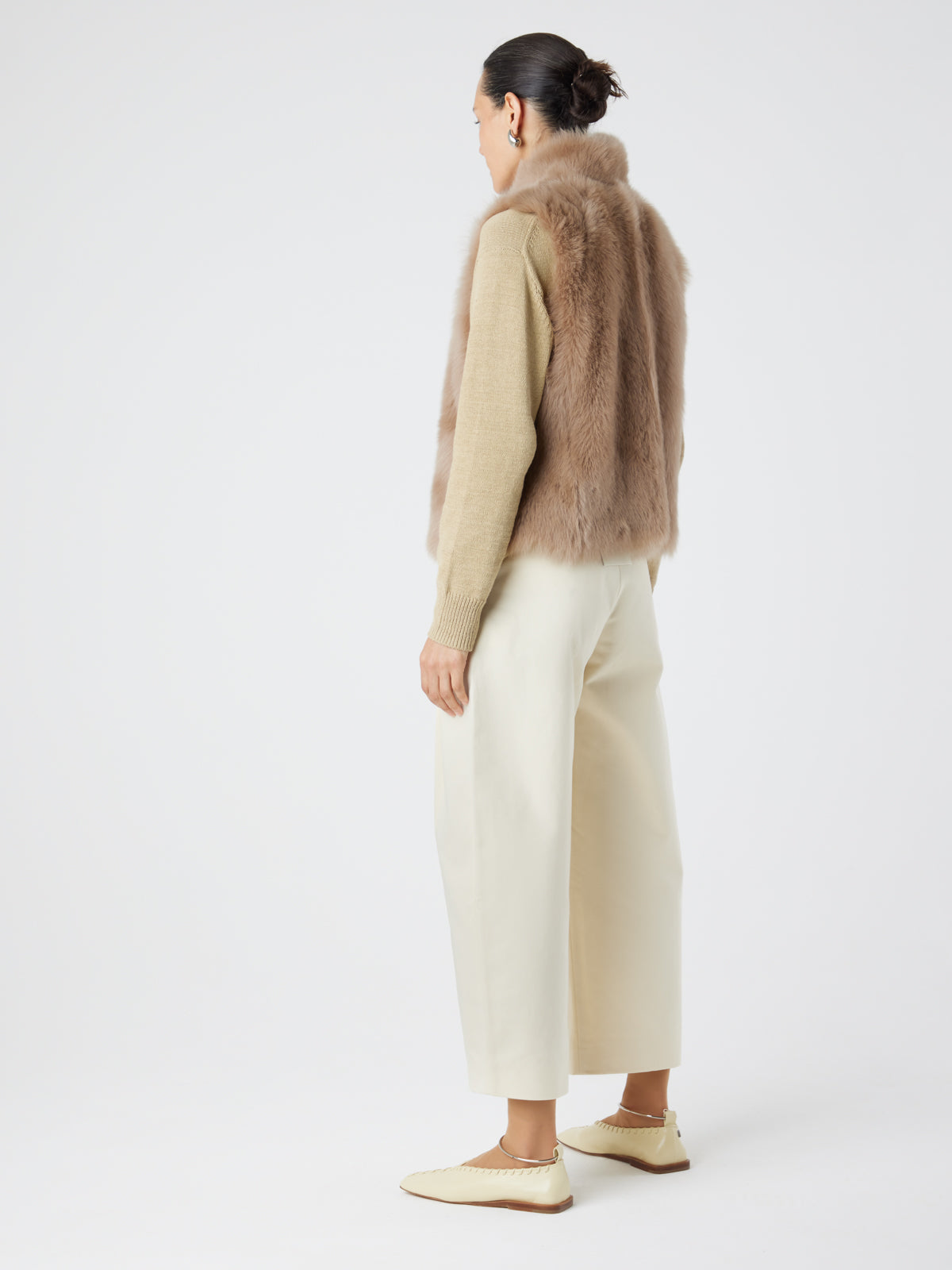 Natural Edge Shearling Gilet