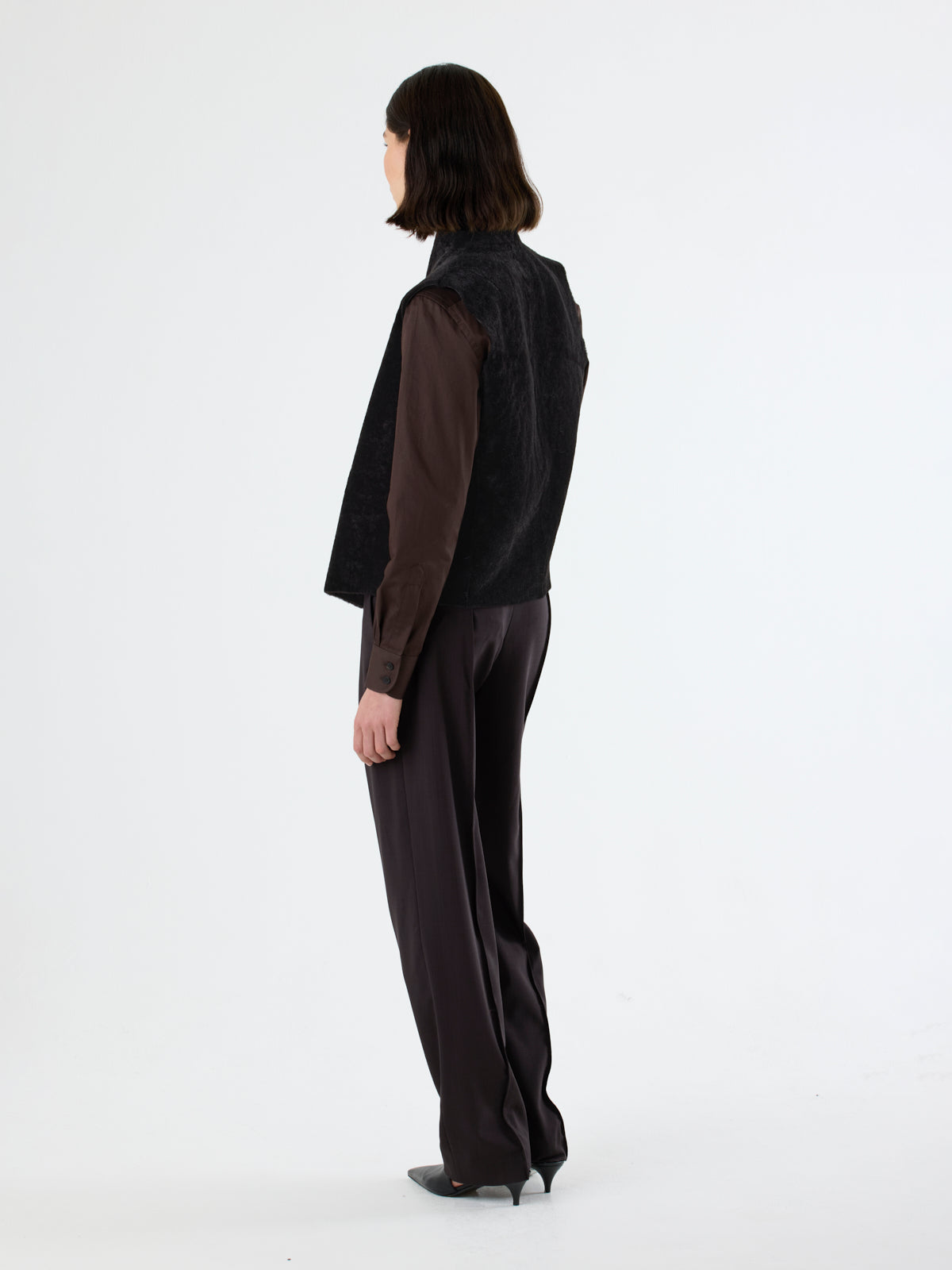 Natural Edge Shearling Gilet