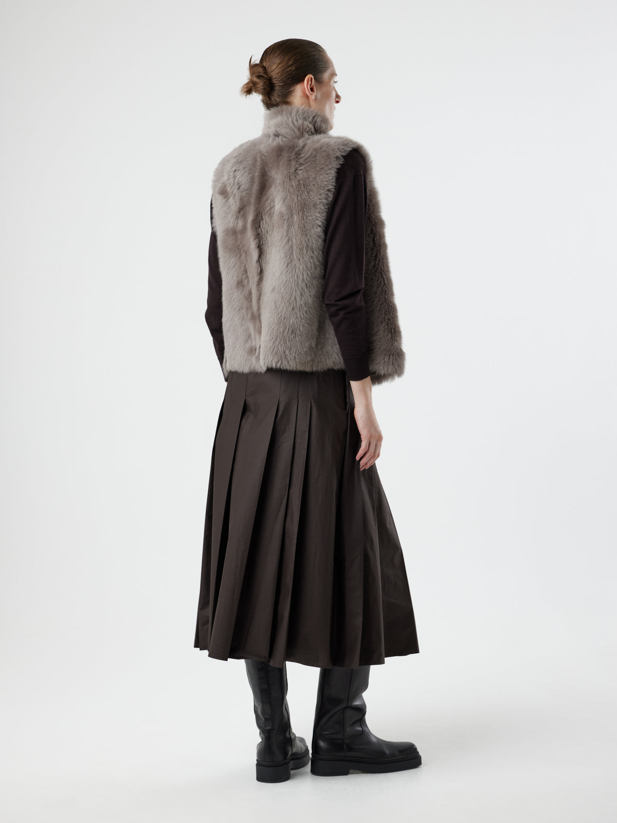 Natural Edge Shearling Gilet