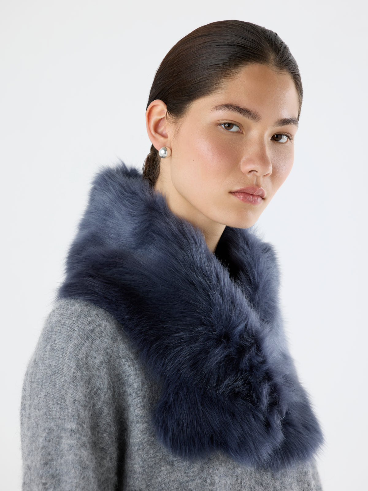 Baby Button Shearling Scarf