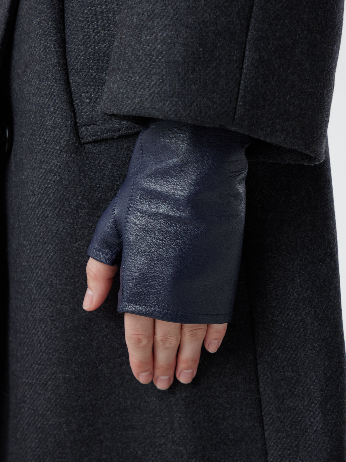 Leather fingerless Gloves