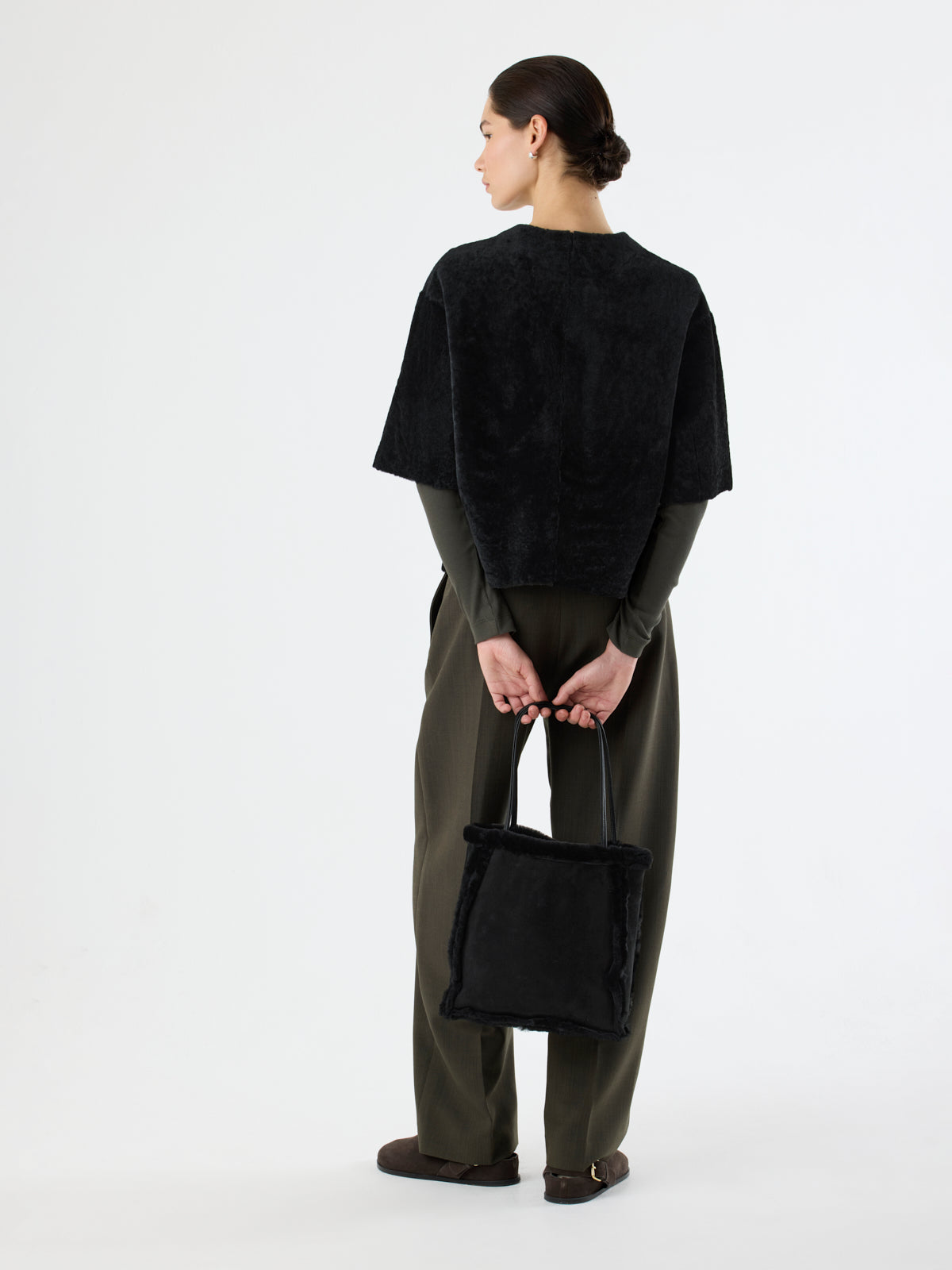 Lightweight Short Sleeve Shearling Cardigan