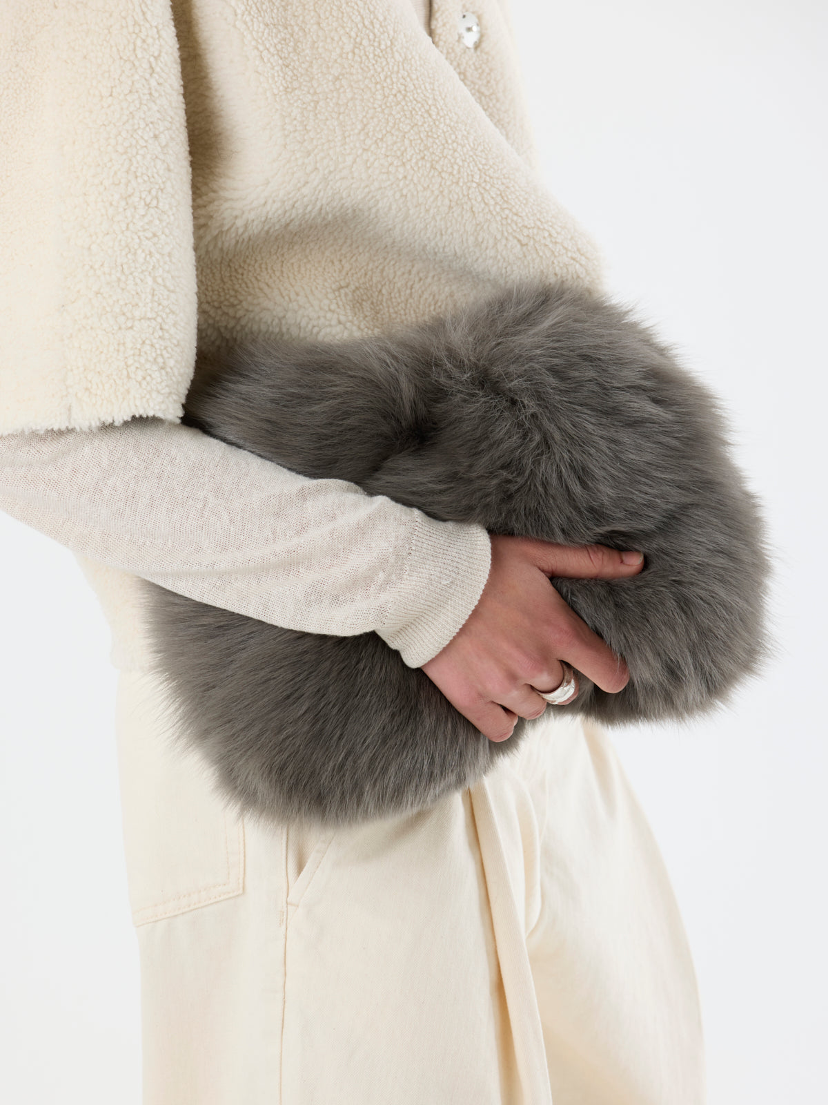 Soft Shearling Clutch