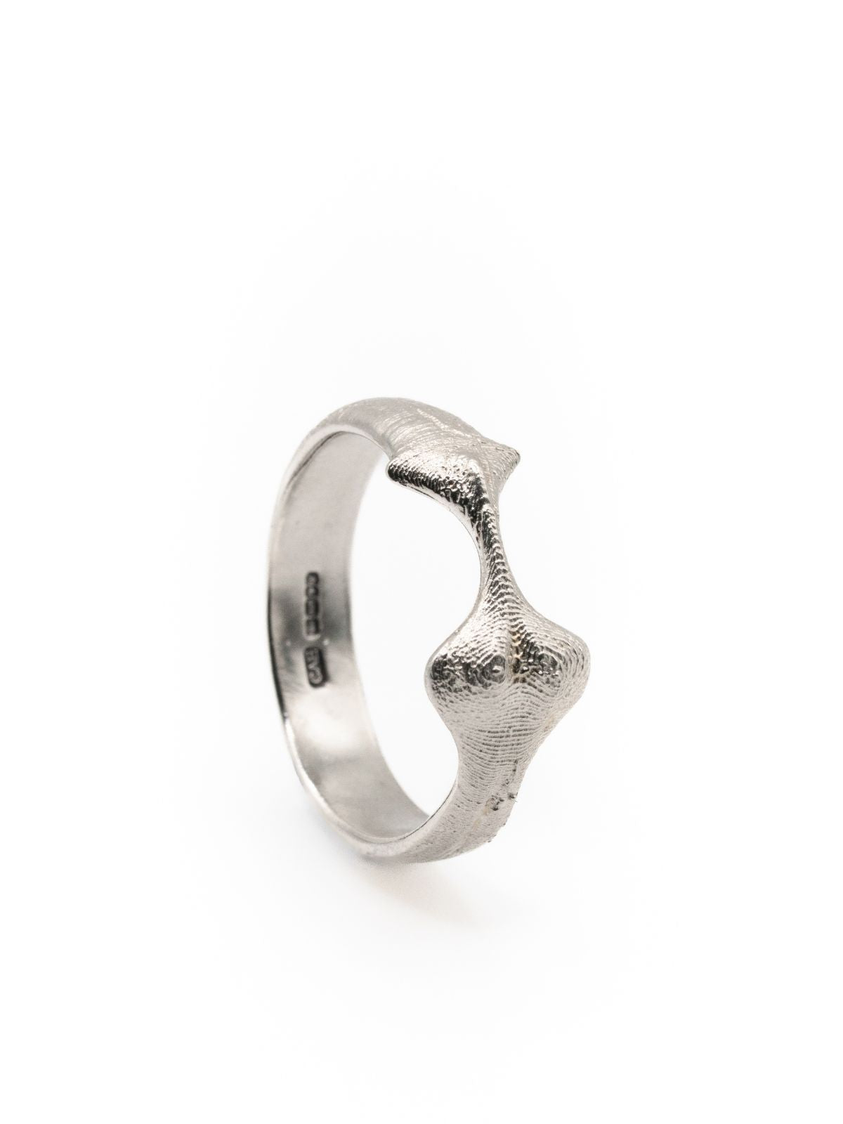 sterling silver lotis ring by studio agaea on white background