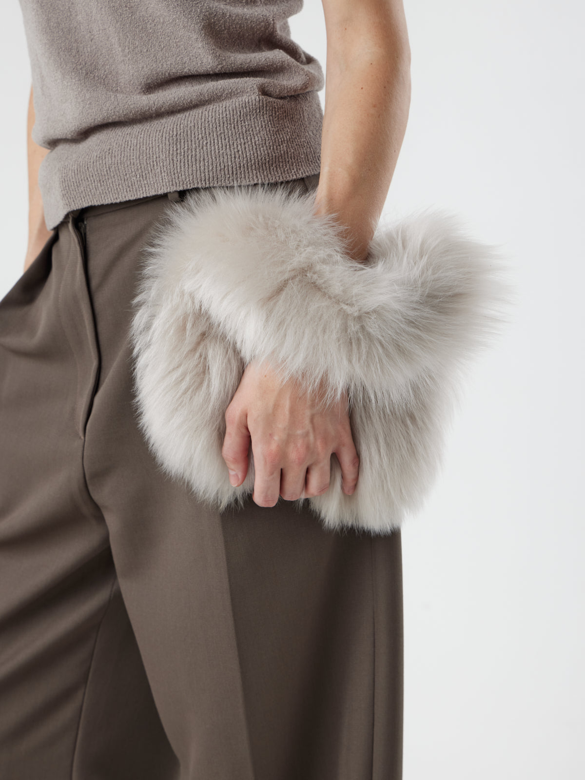 Toscana Shearling Mini Slouch Bag