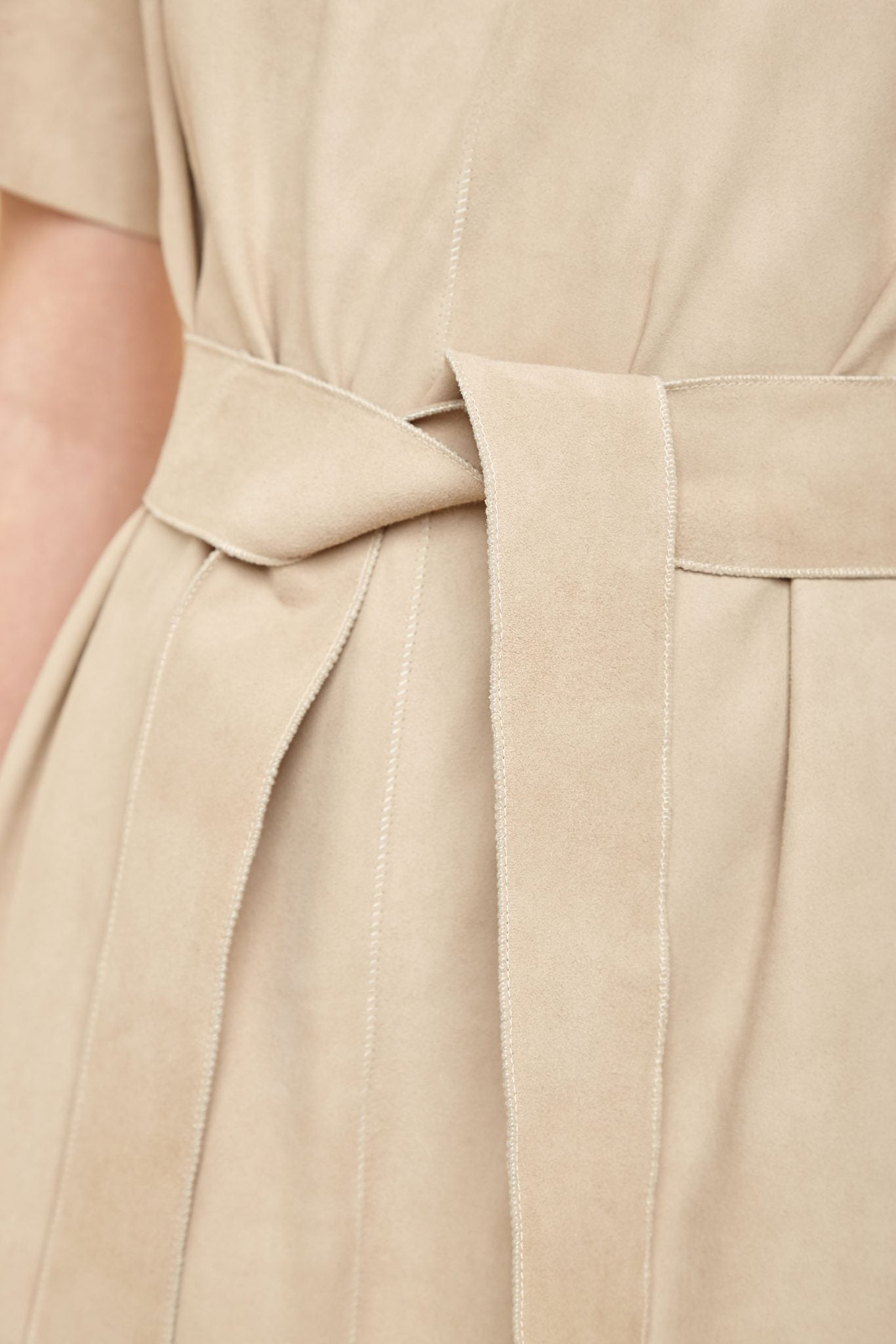 cream suede t shirt dress - women | gushlow and Cole - DTSHS1-ECR - 37061