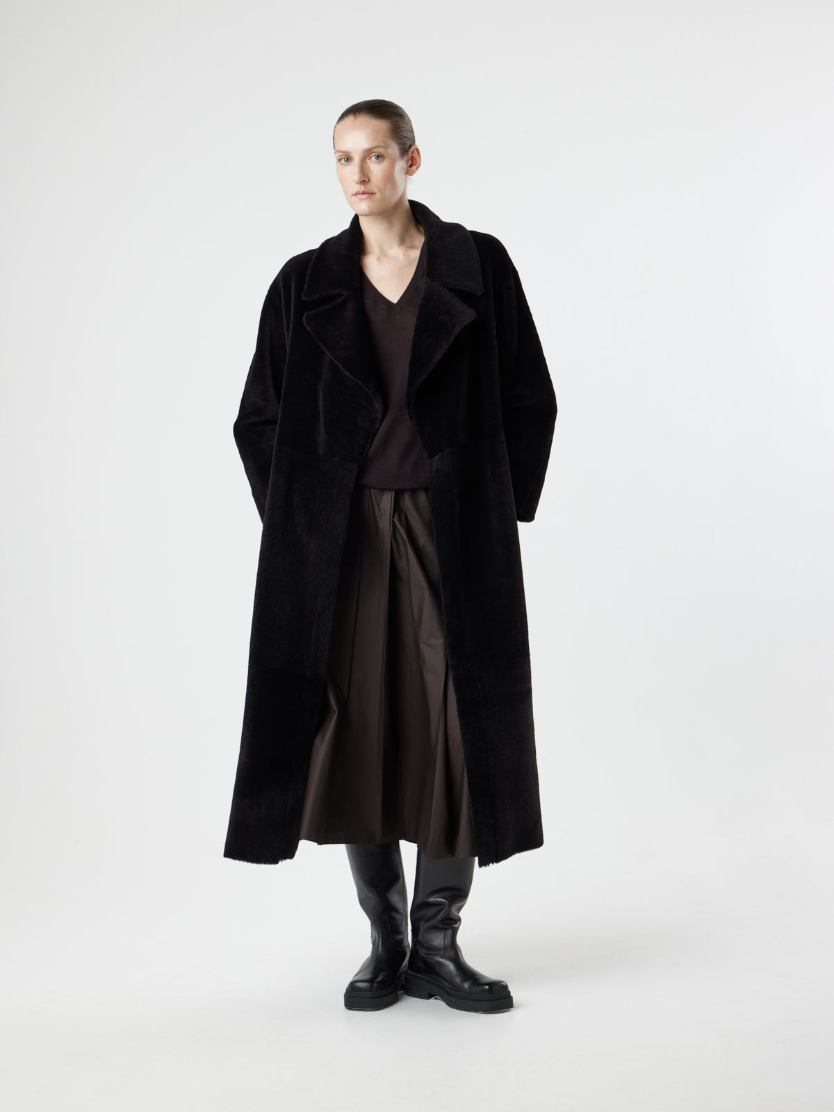 Shearling Trench Coat