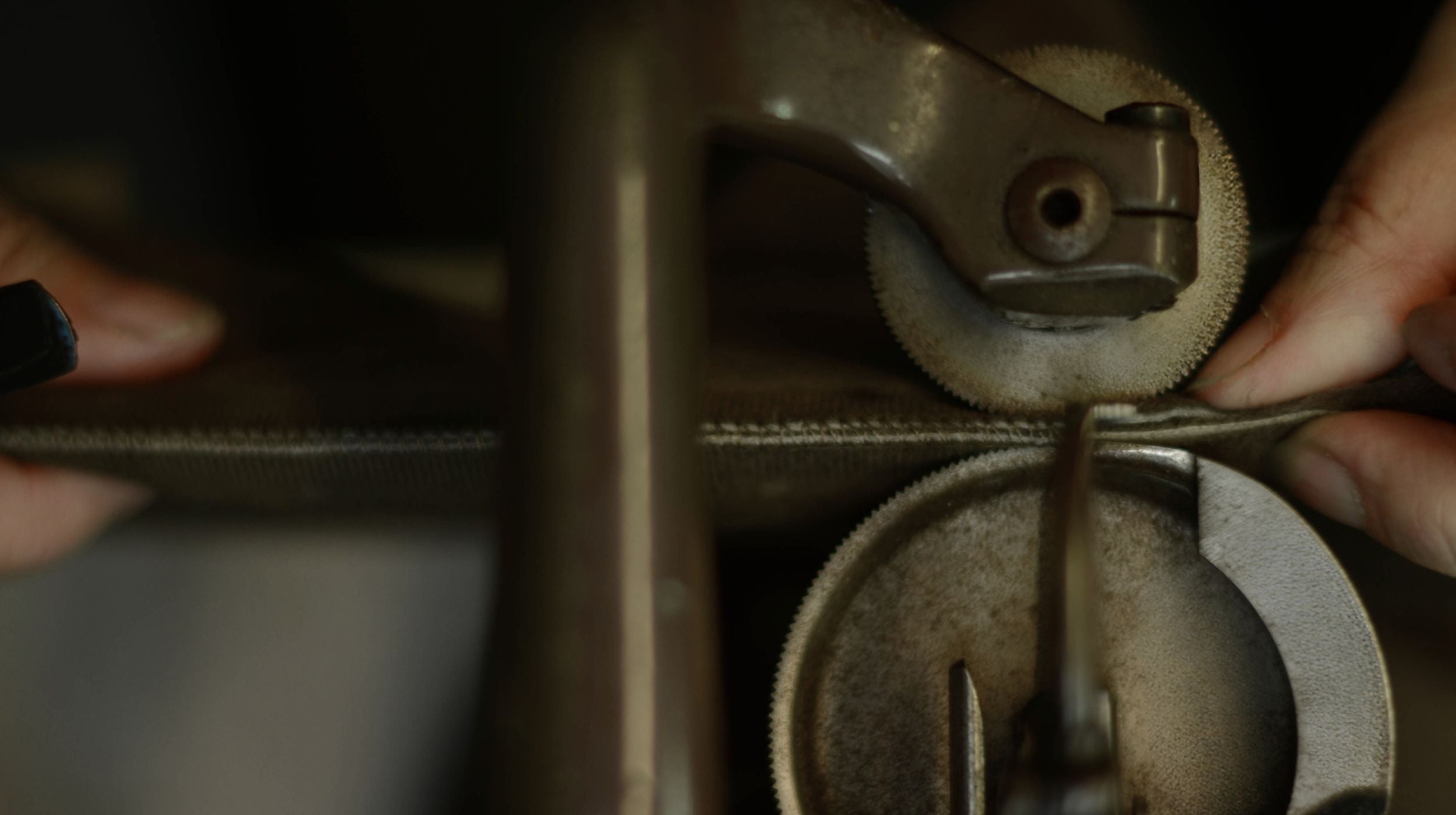 close up of fur machine in the gushlow & cole workshop
