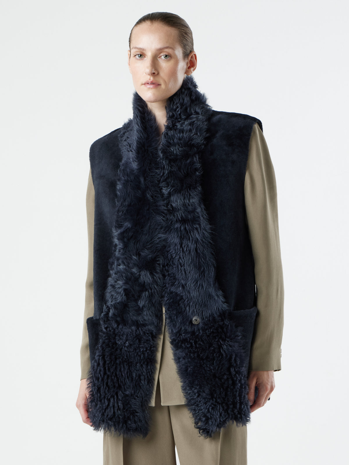 Stand Collar Taper Gilet