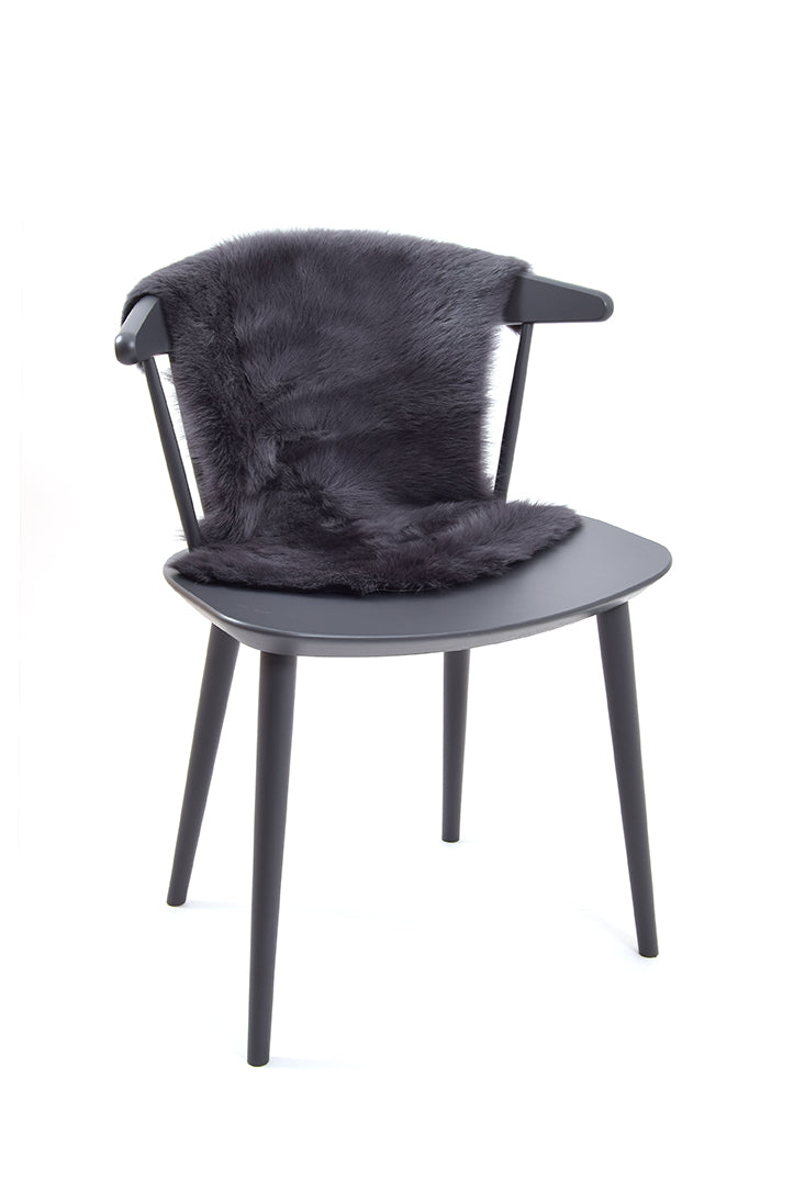 Small Toscana Sheepskin Rug in Dark Grey side