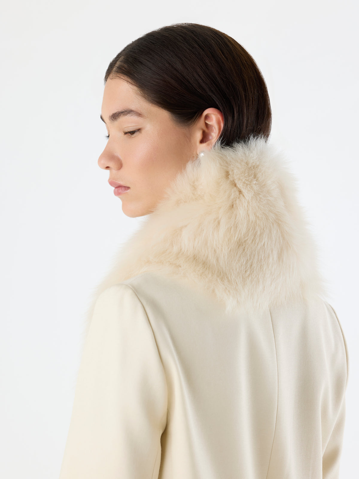 Baby Button Shearling Scarf