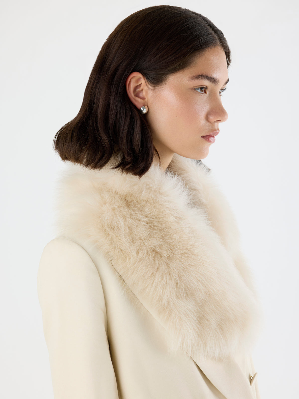 Baby Button Shearling Scarf