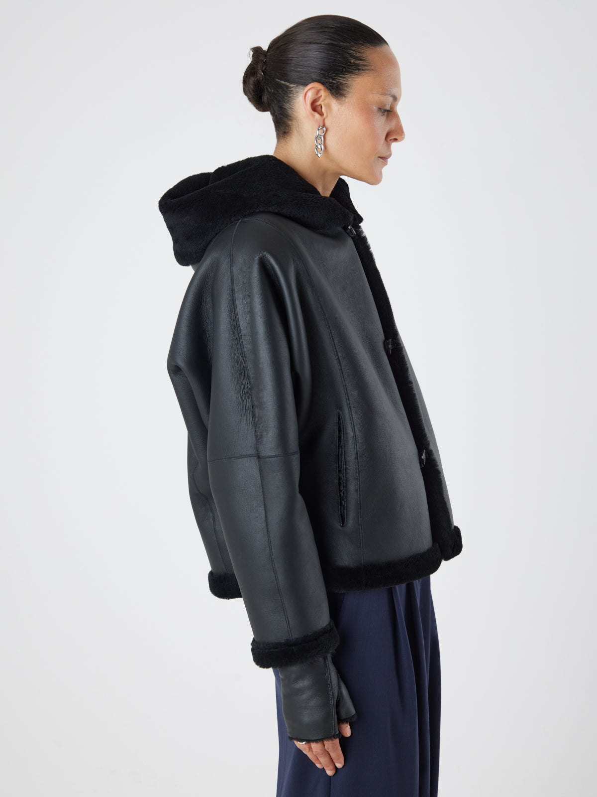 Hooded Shearling Jacket