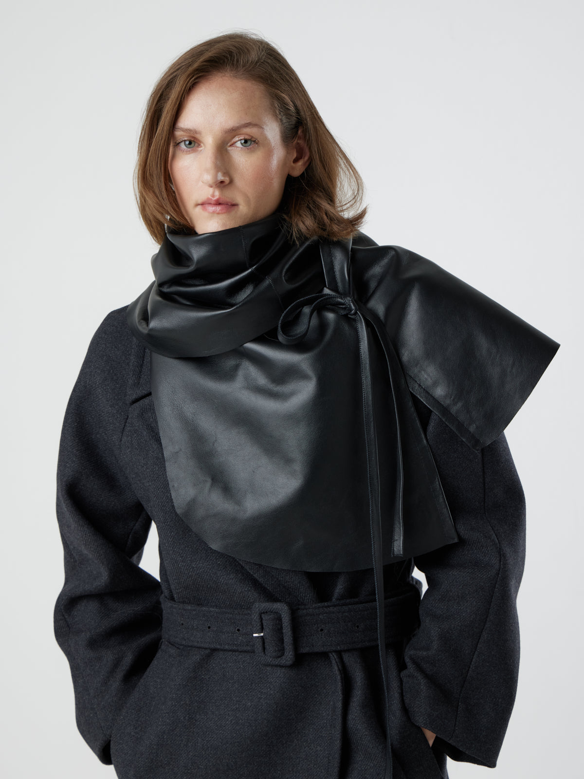 Leather Shawl Scarf