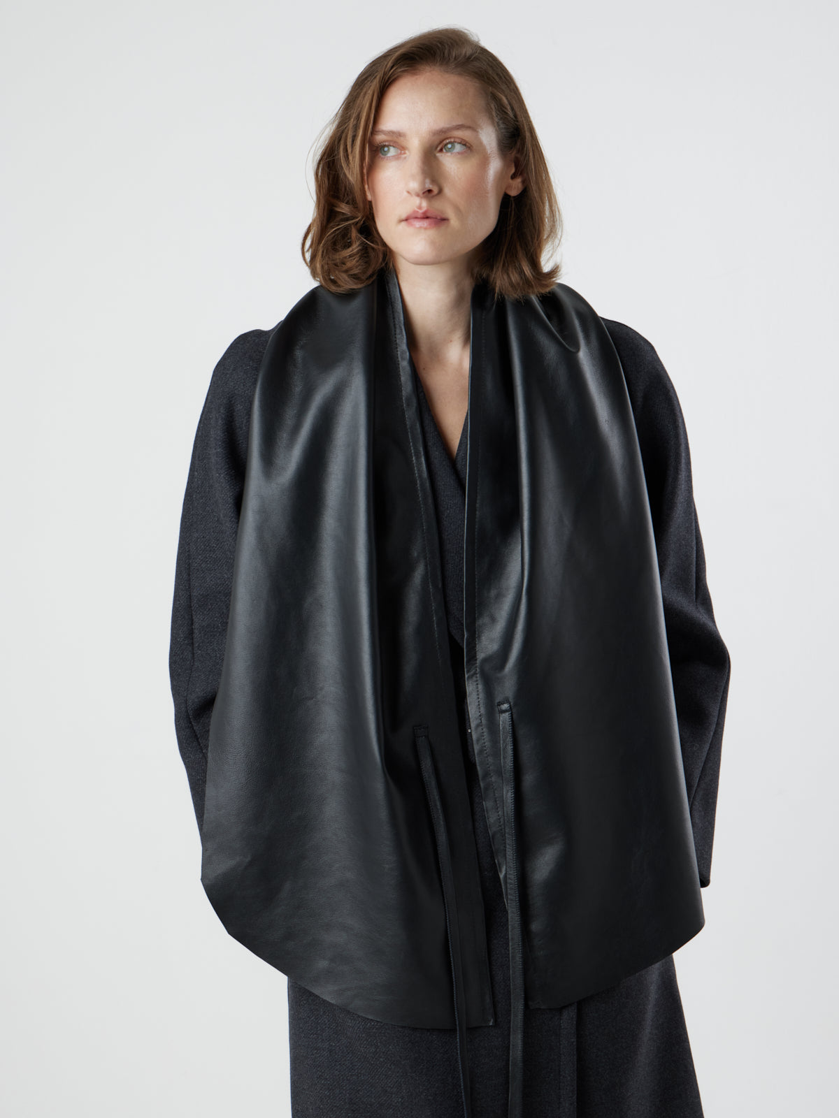 Leather Shawl Scarf
