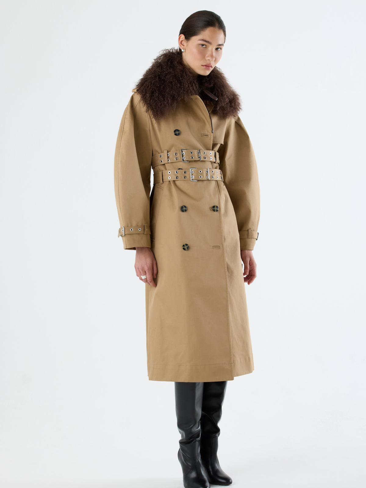 Mongolian Shearling Collar scarf