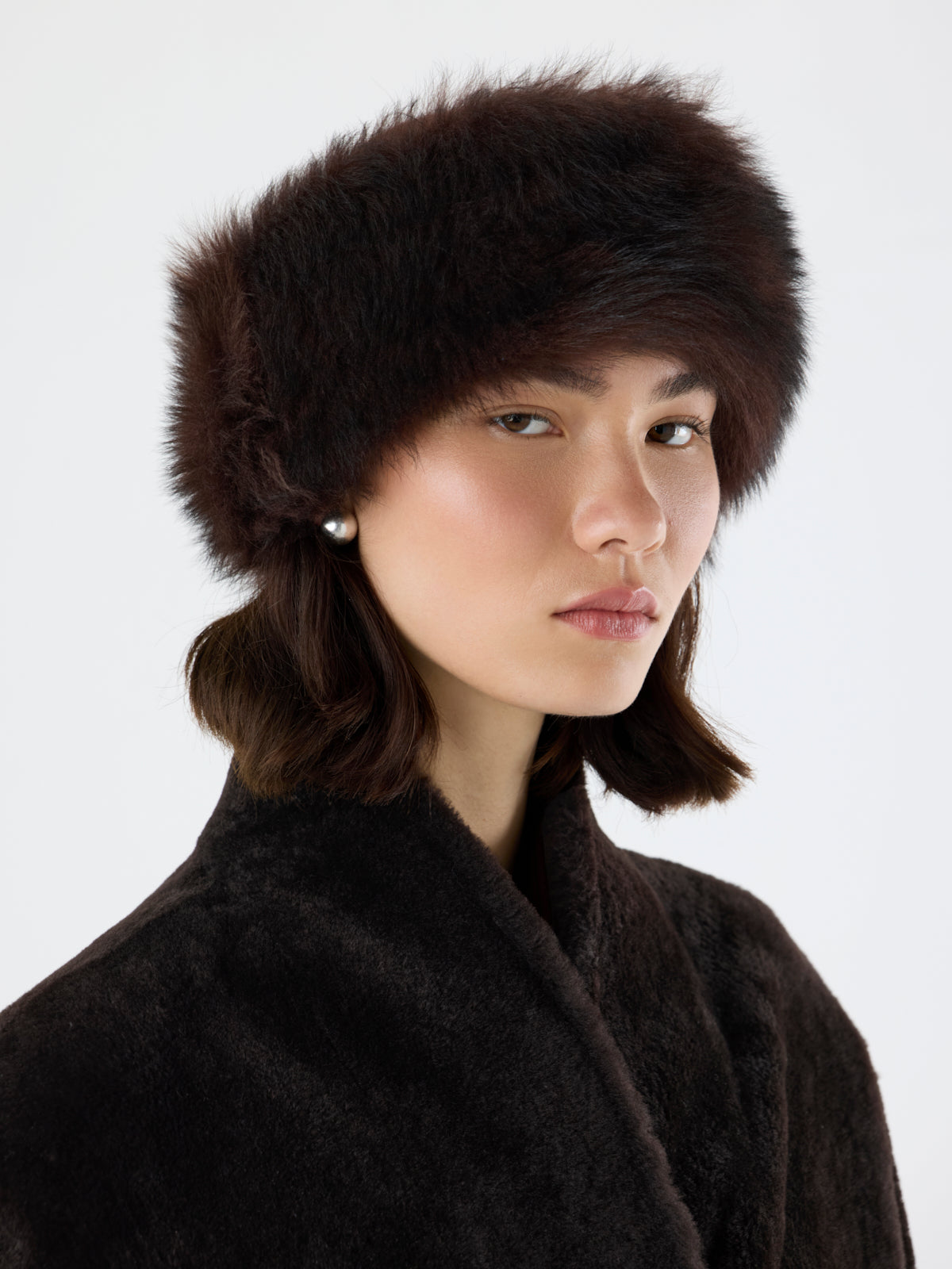 新品タグ付✨ GUSHLOW &COLE トゥモローランド ロシアン帽 羊革 Brown Toscana Shearling Headband | Womens | Gushlow & Cole